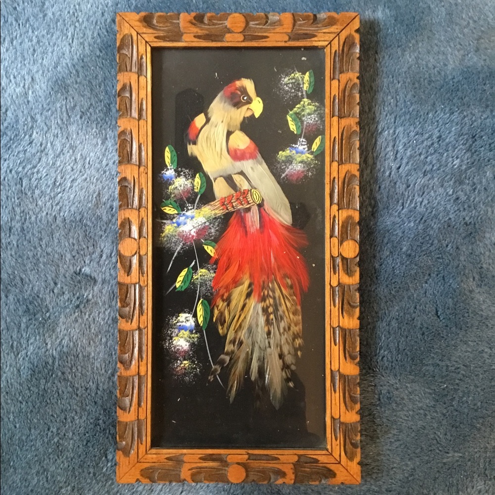 VTG Mexican Feather Art
